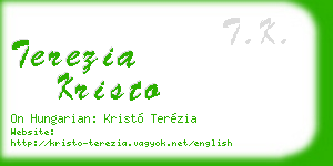 terezia kristo business card