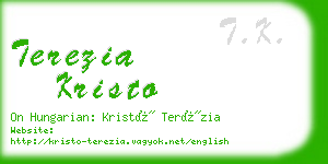 terezia kristo business card